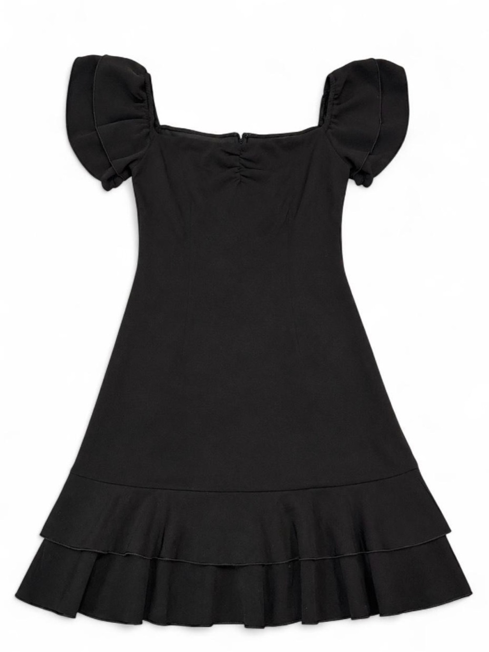 Lulus Black Off Shoulder Ruffle Mini Dress Size Small